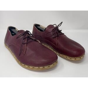 NEW Atlantis Handmade Turkish Shoes‎ Oxford Barefoot Red Women's 8.5 Zero Drop
